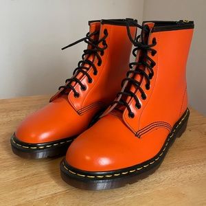 Dr. Martens RARE MIE 1460 Orange Leather Boots UK9 W11 M10